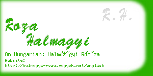roza halmagyi business card